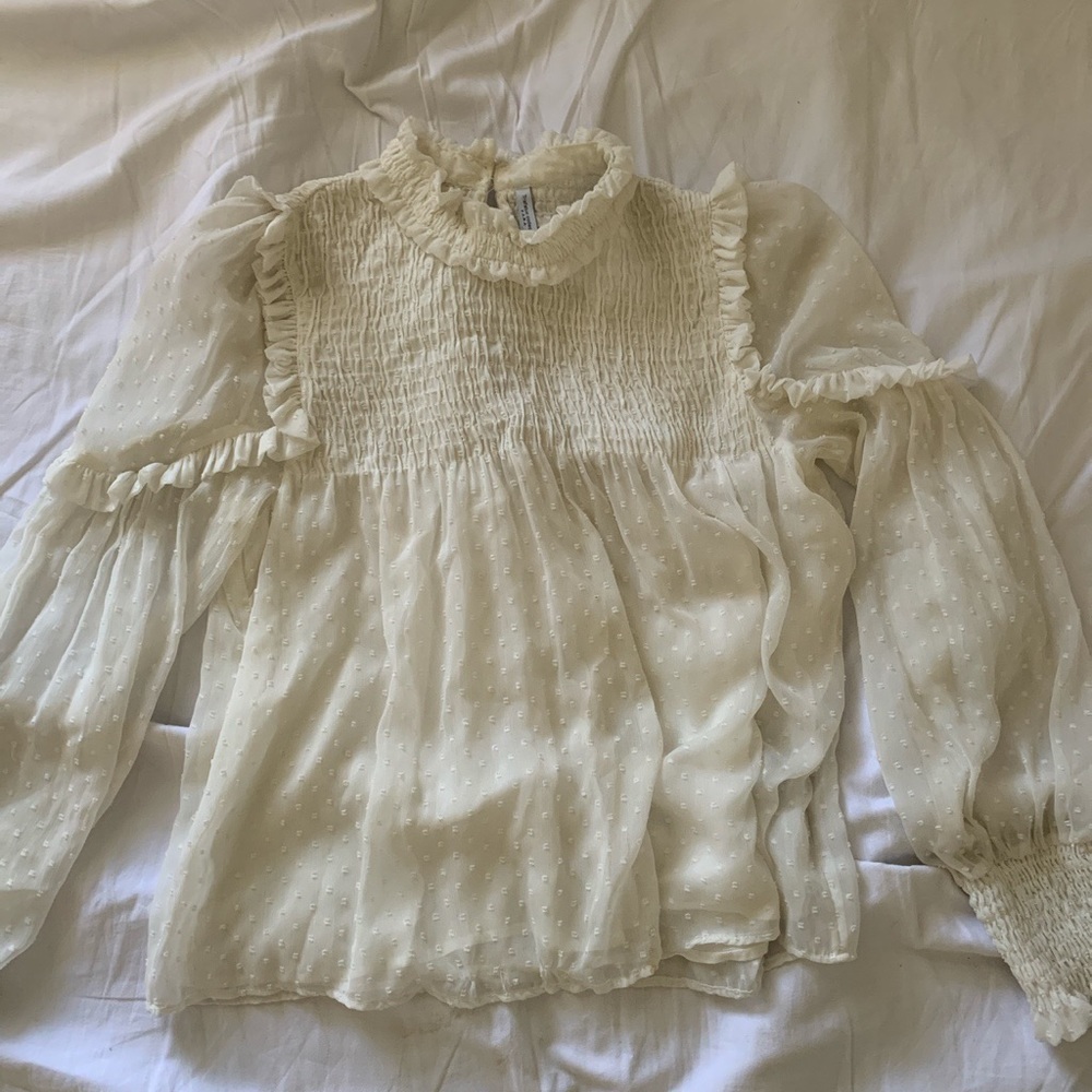 Zara ruffled blouse